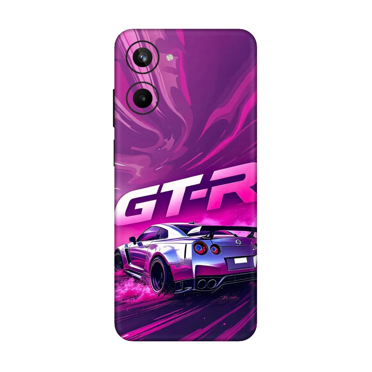 Nissan GT-R Supercar Drift Purple Design Mobile Skin For Realme 10 Pro 5g