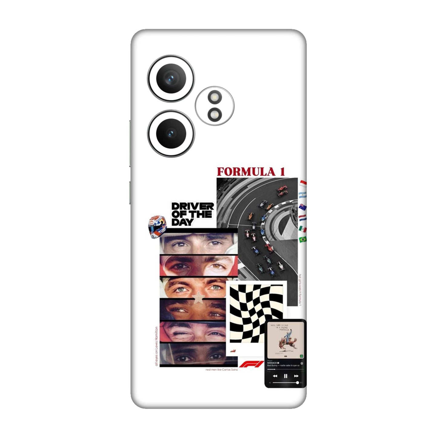 Grid Anthem Eyes & Flags Mobile Skin For Realme GT 6 5g