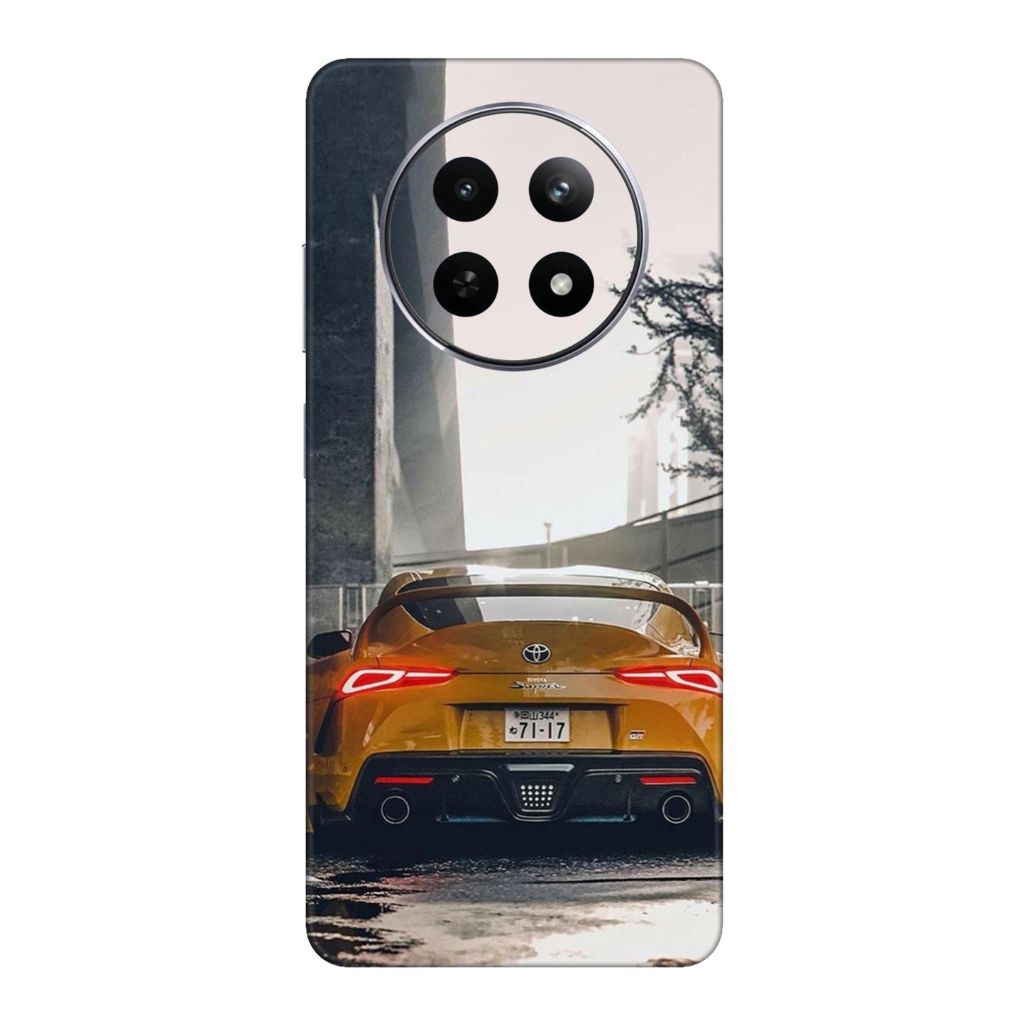 Toyota Supra GR Sports Car Yellow Edition Mobile Skin For Realme Narzo 70x 5g