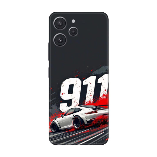 911 Drift Flash Crimson Mobile Skin For Redmi 12 4G