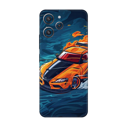 Blazing Orange Supra Mobile Skin For Redmi 12 4G