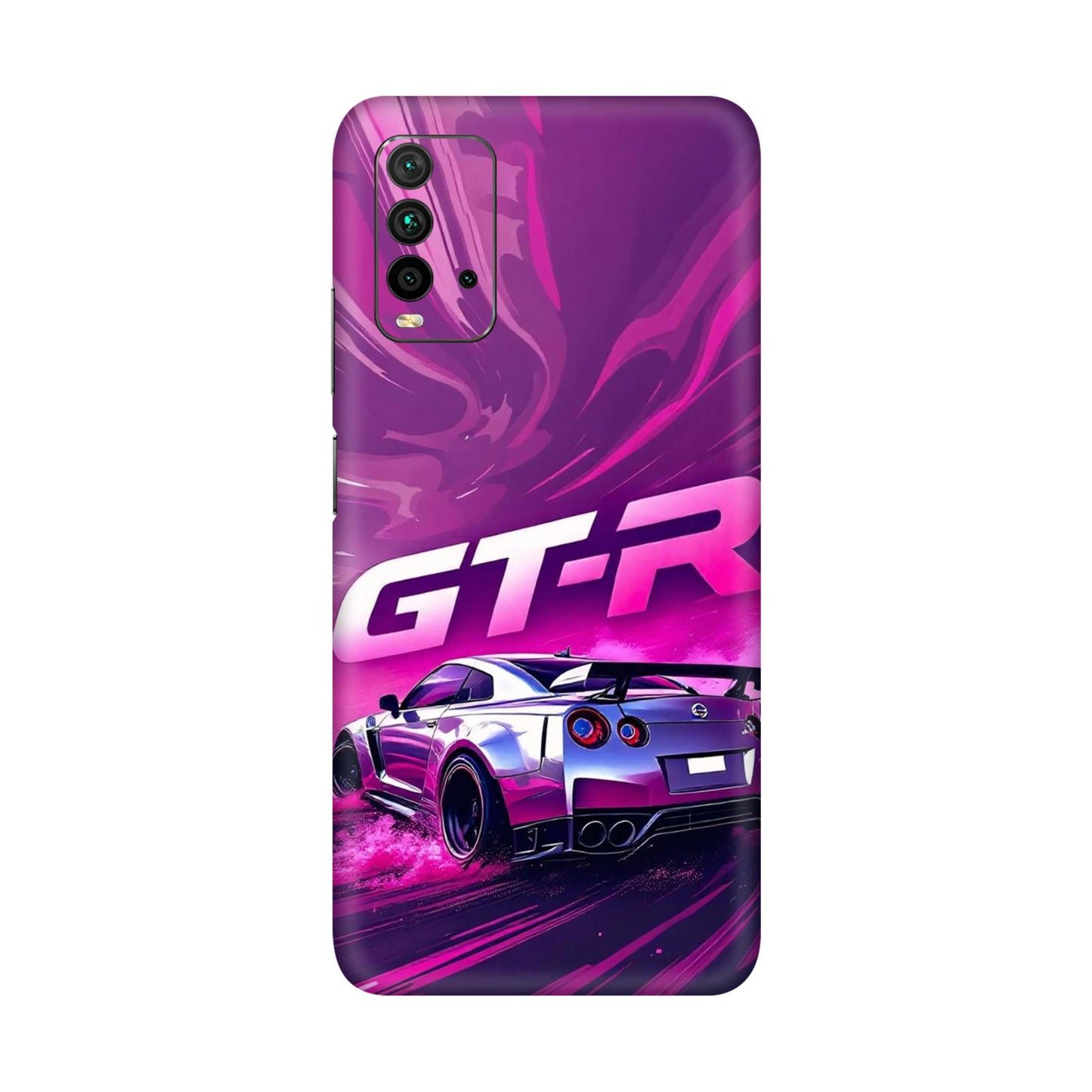 Nissan GT-R Supercar Drift Purple Design Mobile Skin For Redmi 9 Power