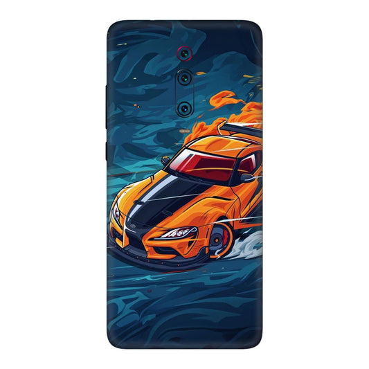 Blazing Orange Supra Mobile Skin For Redmi K20