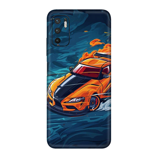 Blazing Orange Supra Mobile Skin For Redmi Note 10T 5g