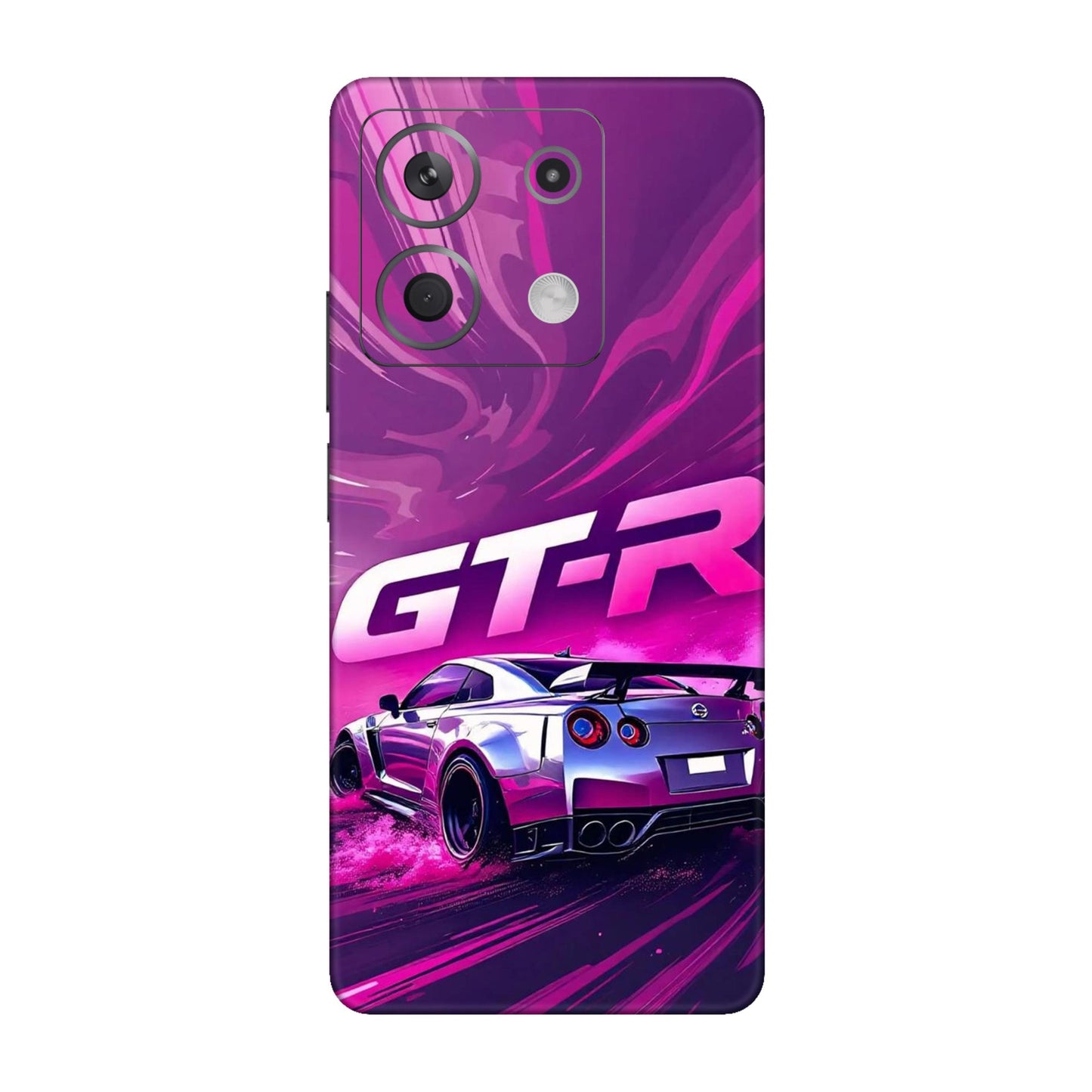 Nissan GT-R Supercar Drift Purple Design Mobile Skin For Redmi Note 13 5g