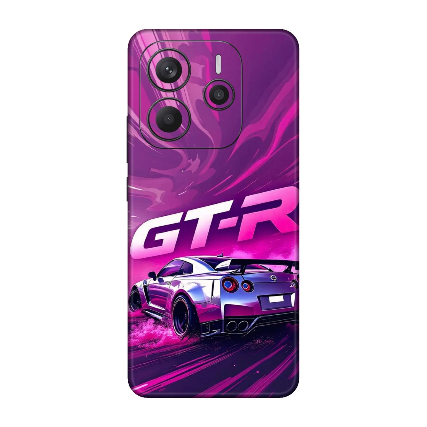 Nissan GT-R Supercar Drift Purple Design Mobile Skin For Redmi Note 14 5g