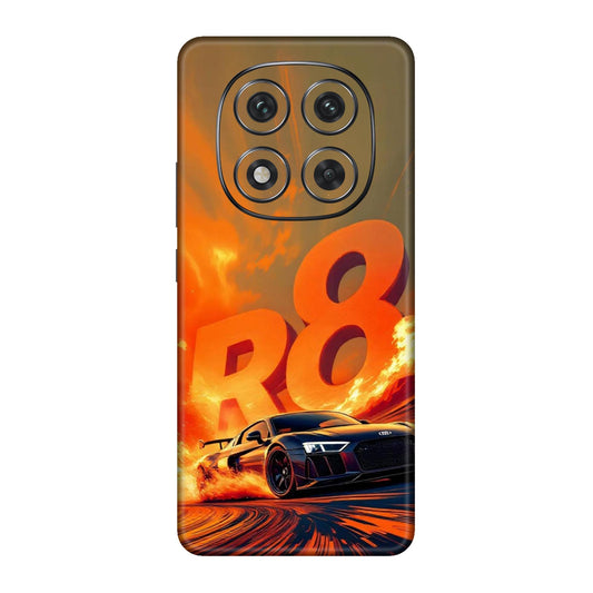Audi R8 Supercar Fire Flame Design Mobile Skin For Redmi Note 14 Pro 5g