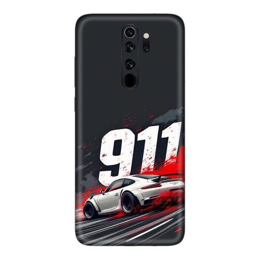 911 Drift Flash Crimson Mobile Skin For Redmi Note 8 Pro