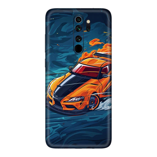 Blazing Orange Supra Mobile Skin For Redmi Note 8 Pro