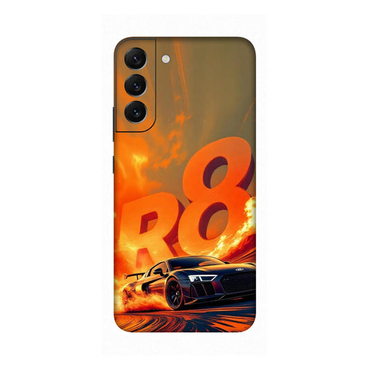 Audi R8 Supercar Fire Flame Design Mobile Skin For Samsung Galaxy S22 Plus