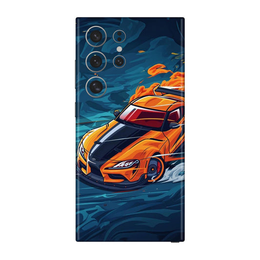 Blazing Orange Supra Mobile Skin For Samsung Galaxy S24 Ultra 5g