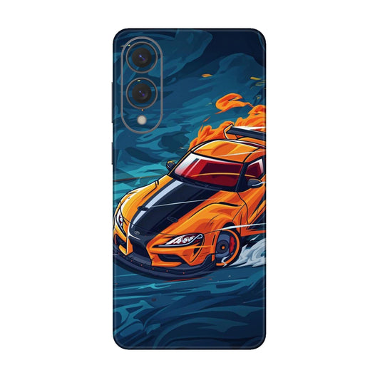 Blazing Orange Supra Mobile Skin For Samsung Galaxy S25 Edge 5g
