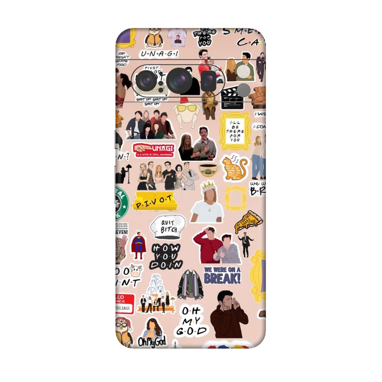 Ultimate Friends Sticker Bomb Mobile Skin For Google Pixel 8 Pro