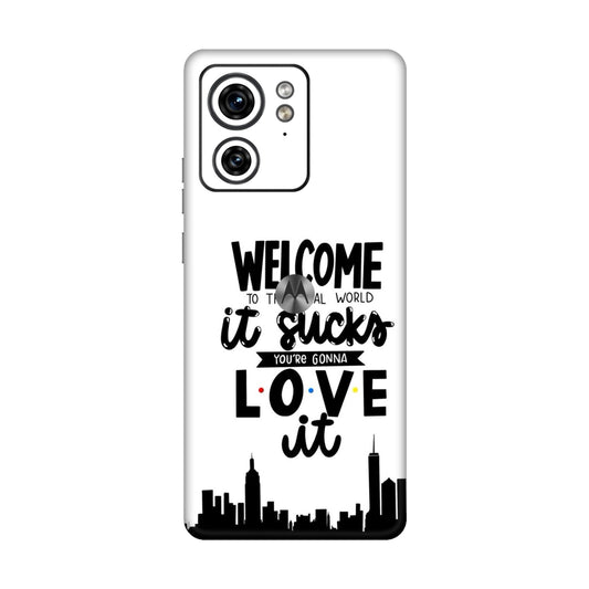 Real World NYC Quote Mobile Skin For Motorola Edge 40 5G