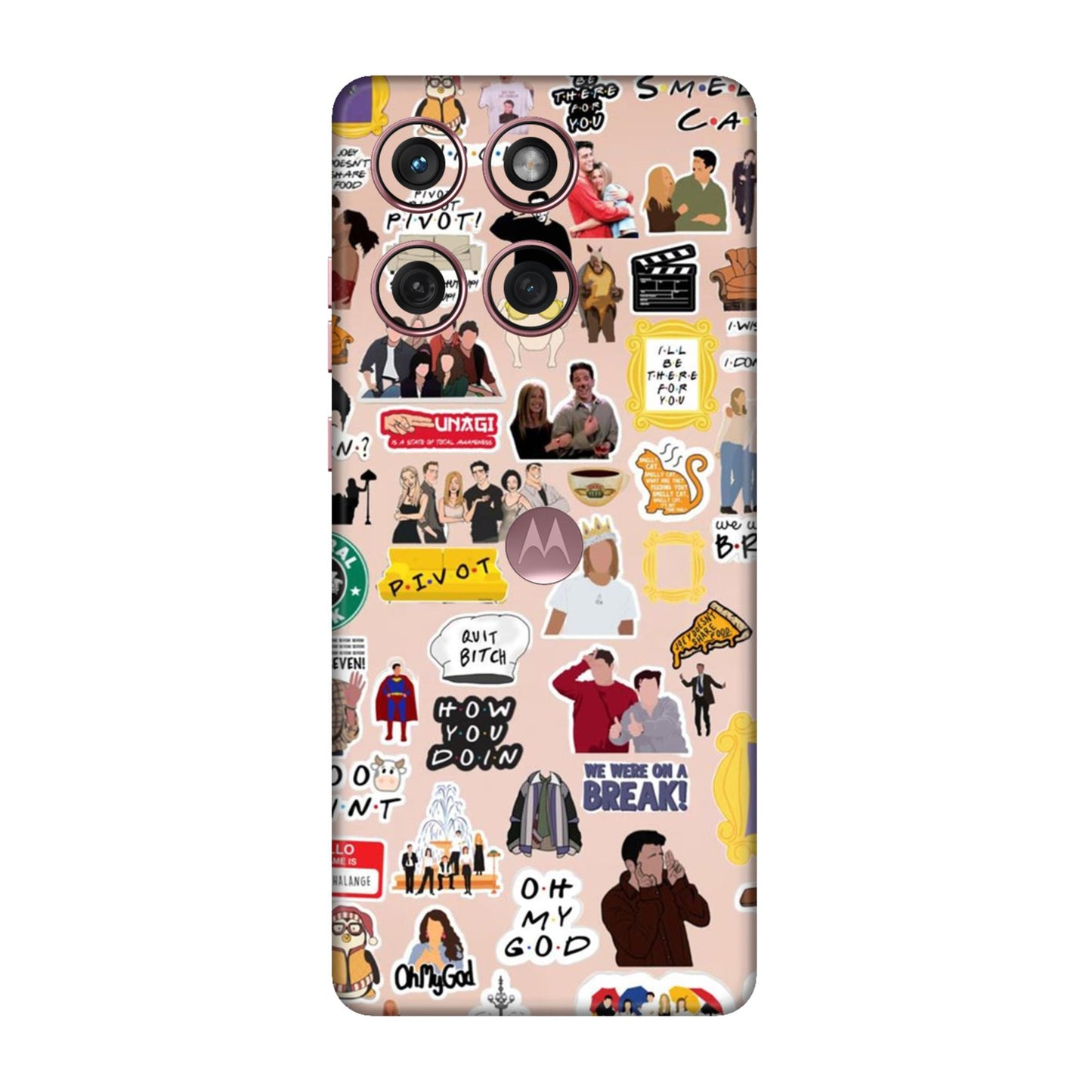 Ultimate Friends Sticker Bomb Mobile Skin For Motorola Edge 60 Fusion 5G