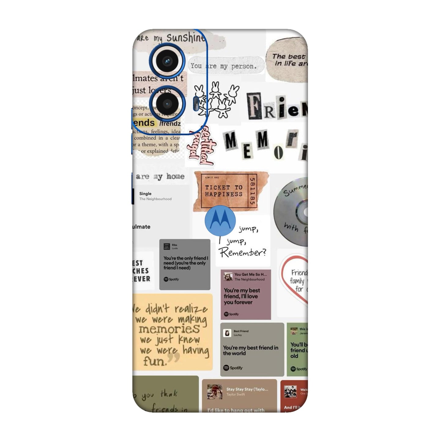 Soulmates & Memories Collage Mobile Skin For Motorola G45 5G