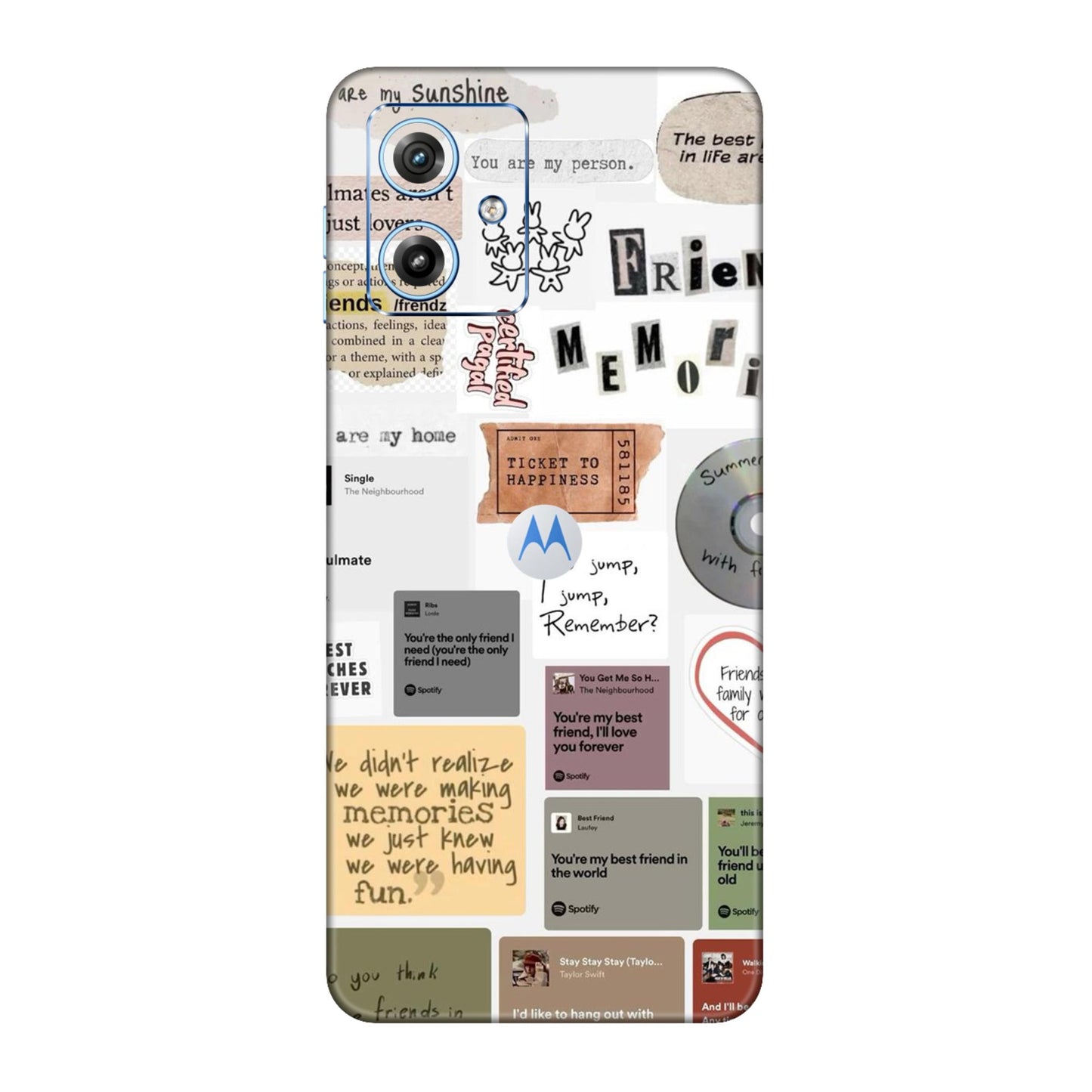 Soulmates & Memories Collage Mobile Skin For Motorola G64 5G