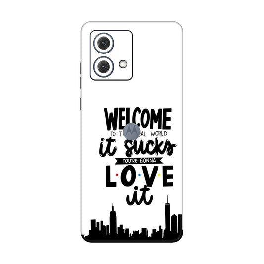 Real World NYC Quote Mobile Skin For Motorola G84 5G