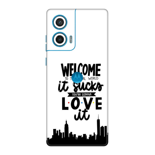 Real World NYC Quote Mobile Skin For Motorola G96 5G
