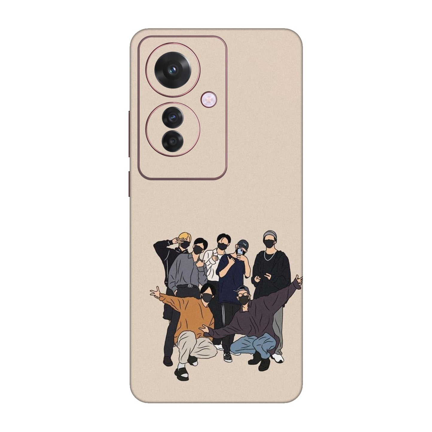 Minimalist Masked Crew Mobile Skin For Oppo F25 Pro 5G