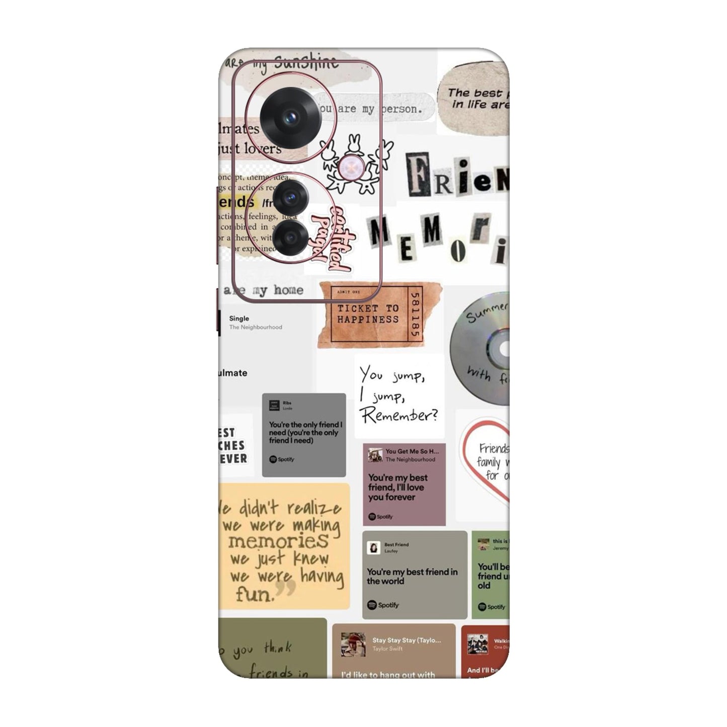 Soulmates & Memories Collage Mobile Skin For Oppo F25 Pro 5G