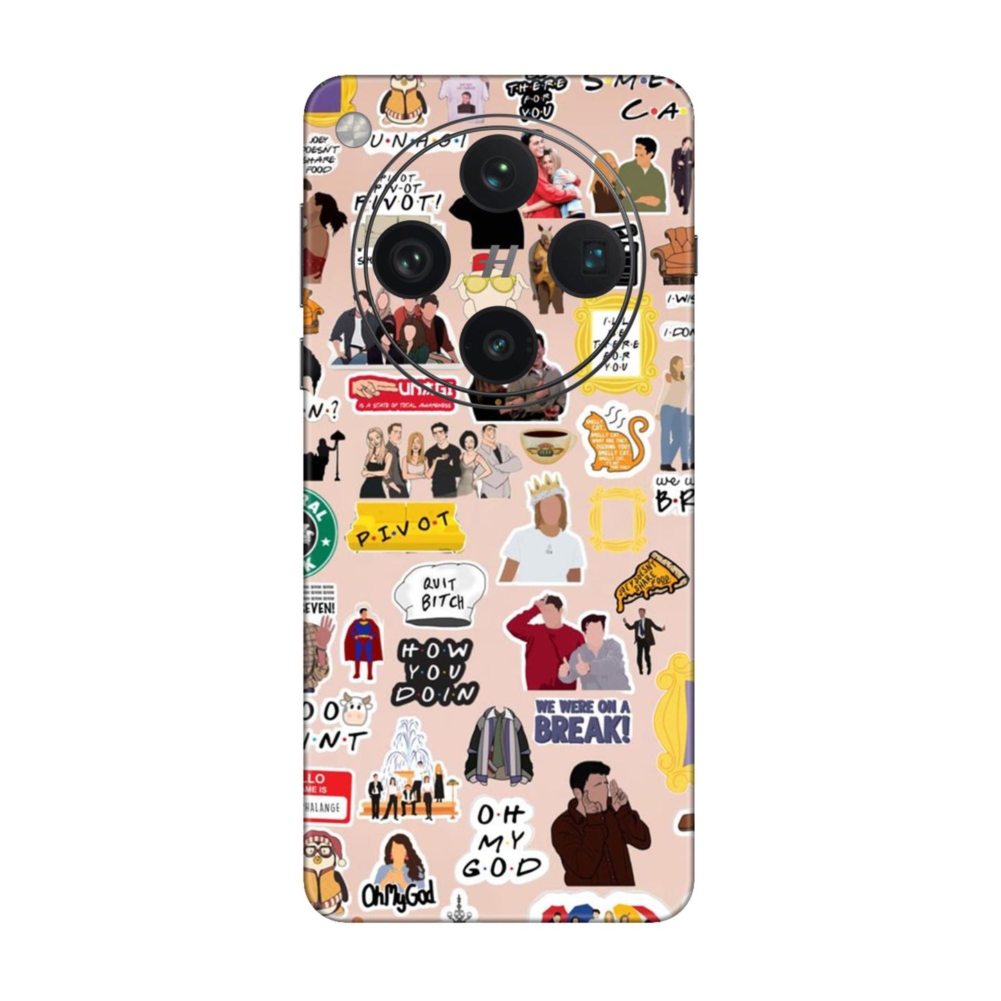 Ultimate Friends Sticker Bomb Mobile Skin For Oppo Find X8 Pro 5G