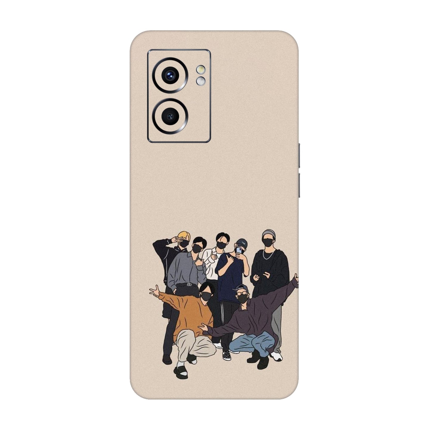 Minimalist Masked Crew Mobile Skin For Oppo K10 5G