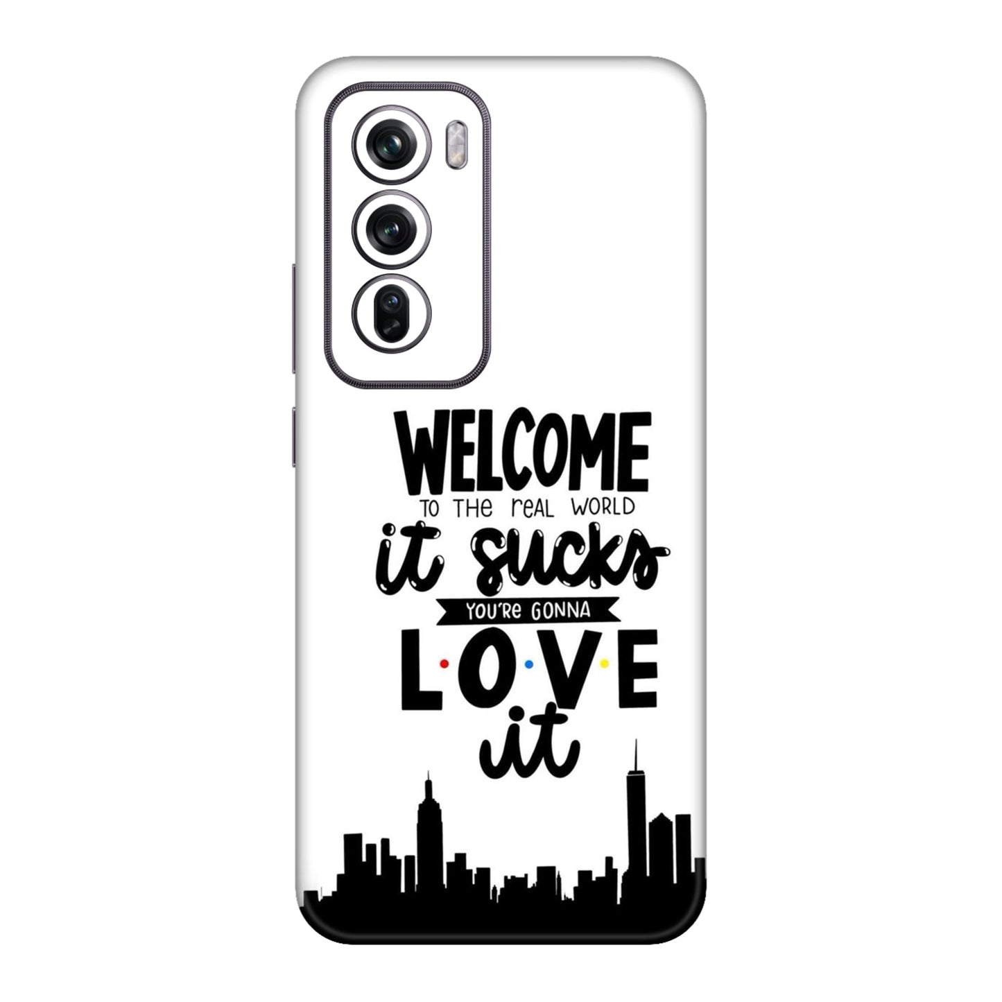 Real World NYC Quote Mobile Skin For Oppo Reno 12 5g