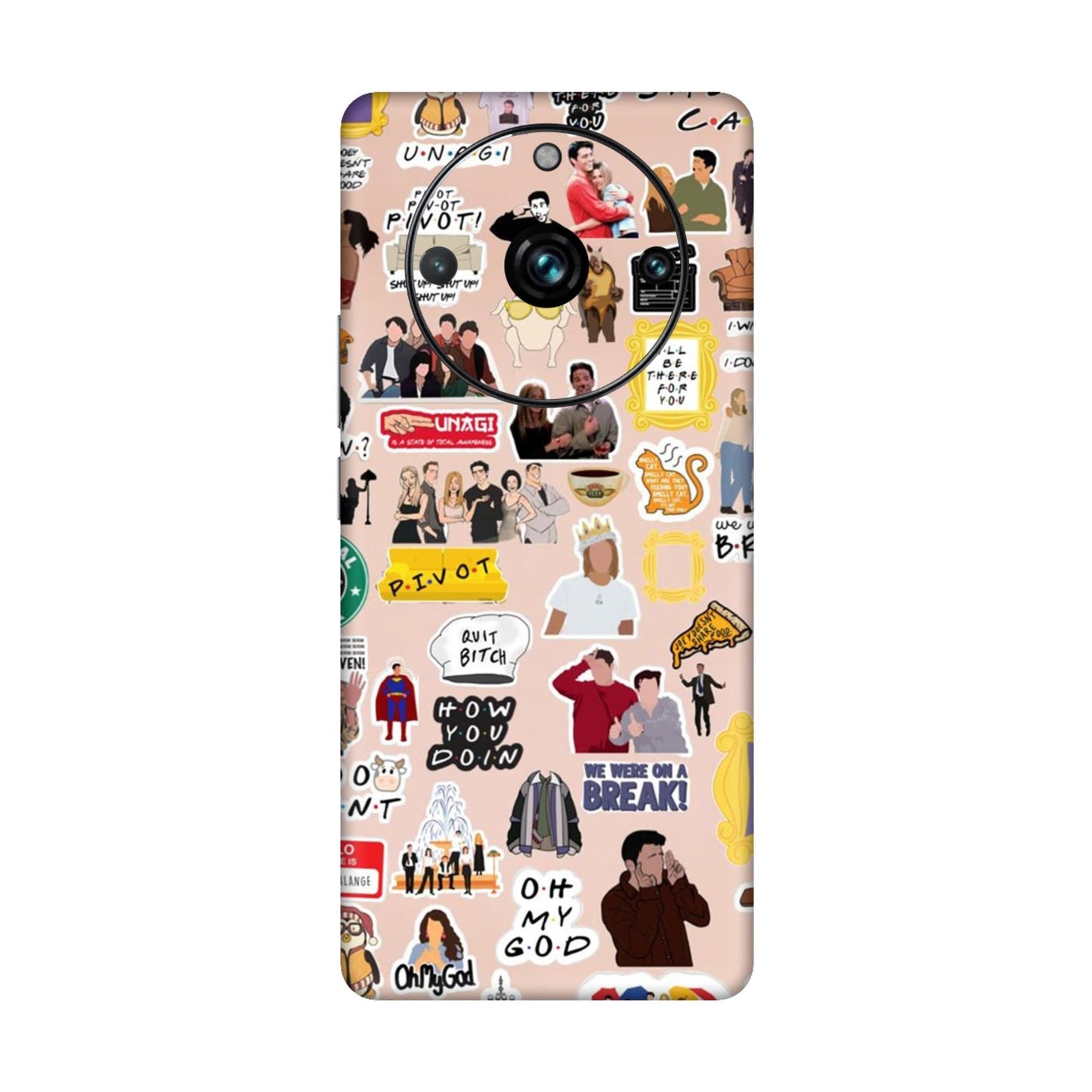 Ultimate Friends Sticker Bomb Mobile Skin For Realme 11 Pro Plus
