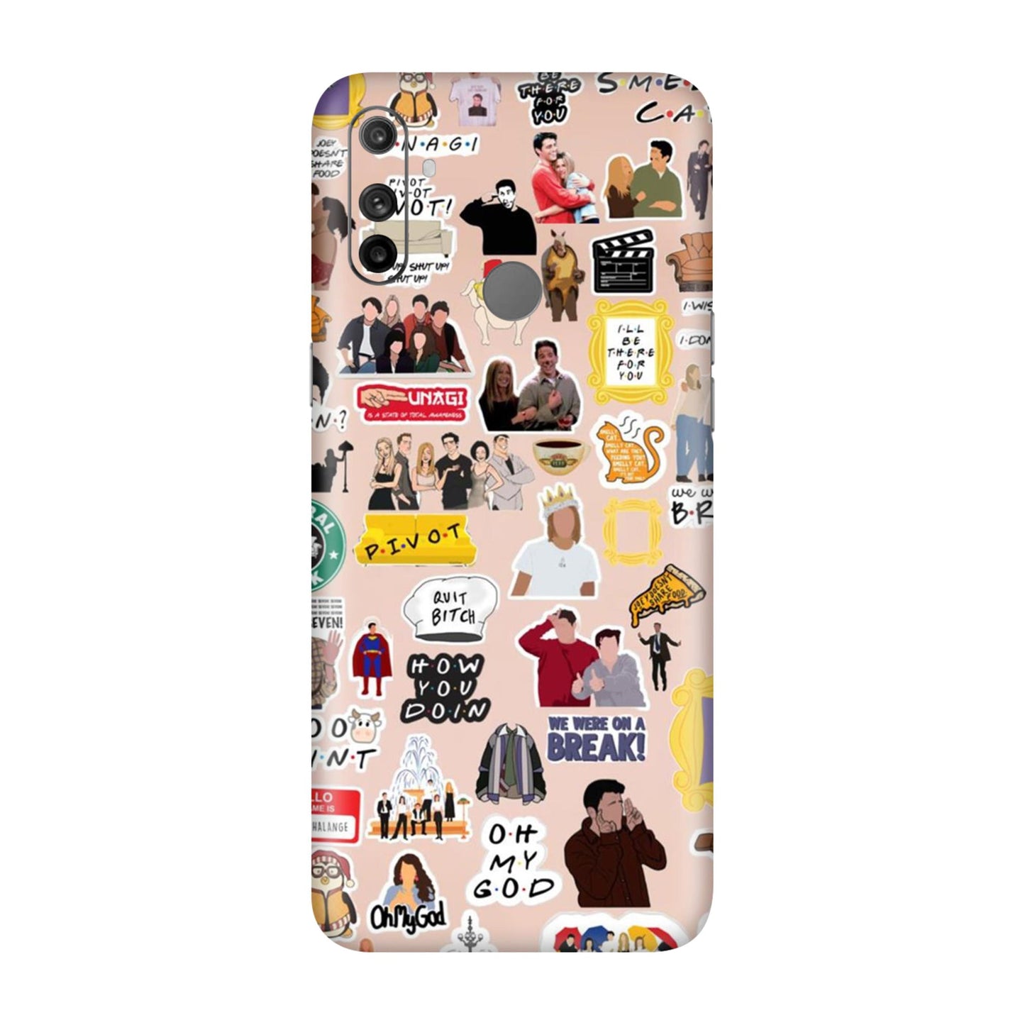 Ultimate Friends Sticker Bomb Mobile Skin For Realme Narzo 10A