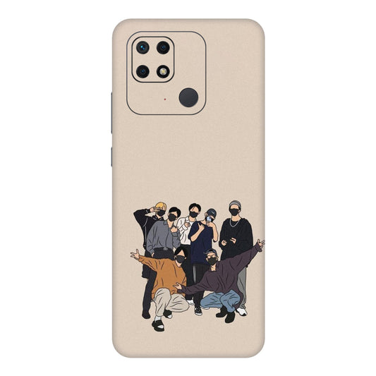 Minimalist Masked Crew Mobile Skin For Redmi 10 Power