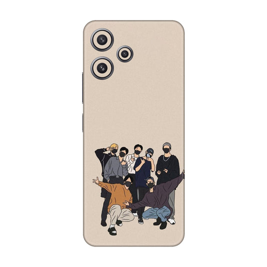 Minimalist Masked Crew Mobile Skin For Redmi 12 5g