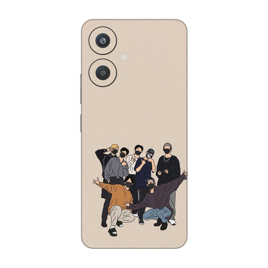 Minimalist Masked Crew Mobile Skin For Redmi 13C 5g