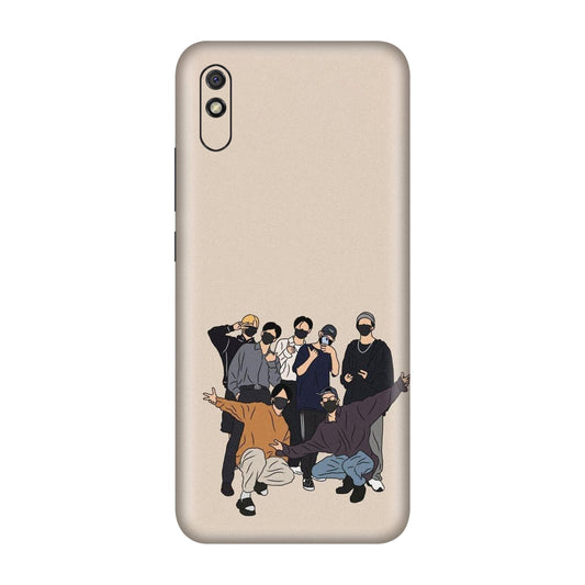 Minimalist Masked Crew Mobile Skin For Redmi 9A