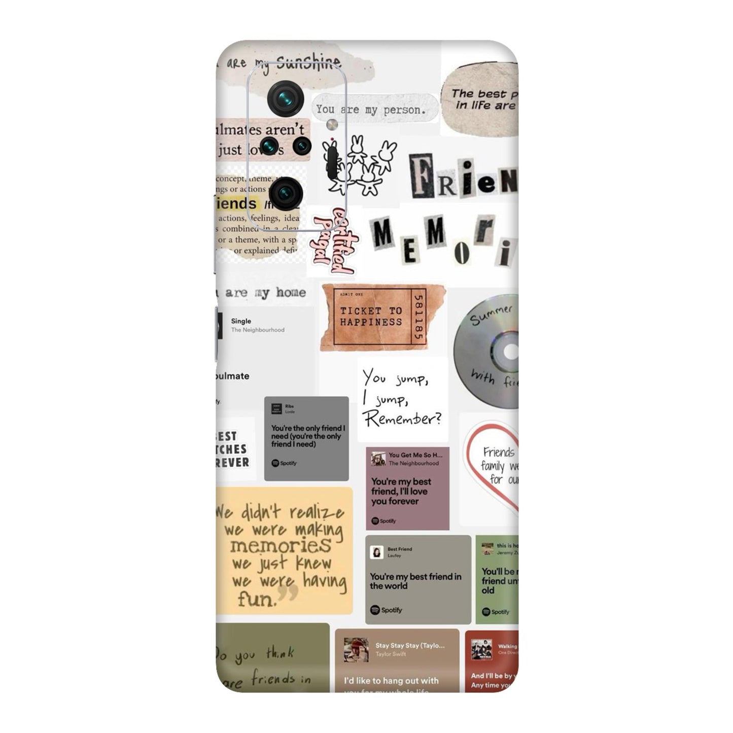 Soulmates & Memories Collage Mobile Skin For Redmi Note 10 Pro