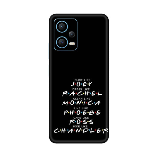 Friends Character Traits Mobile Skin For Redmi Note 12 5g