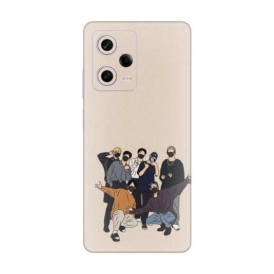 Minimalist Masked Crew Mobile Skin For Redmi Note 12 Pro 5g