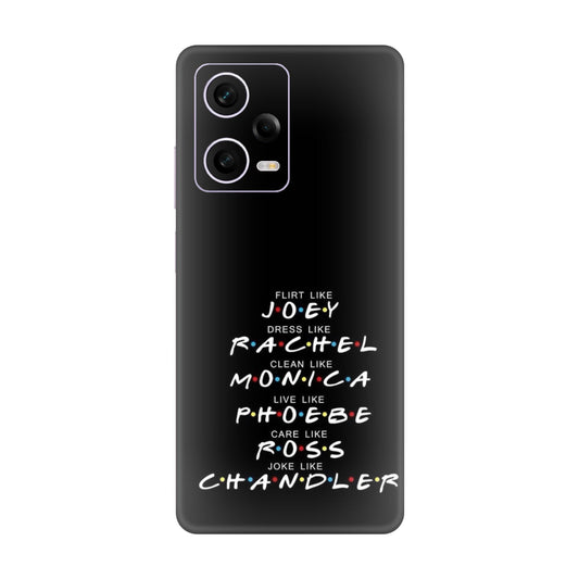 Friends Character Traits Mobile Skin For Redmi Note 12 Pro 5g