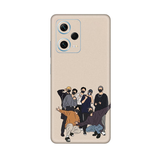 Minimalist Masked Crew Mobile Skin For Redmi Note 12 Pro Plus 5g