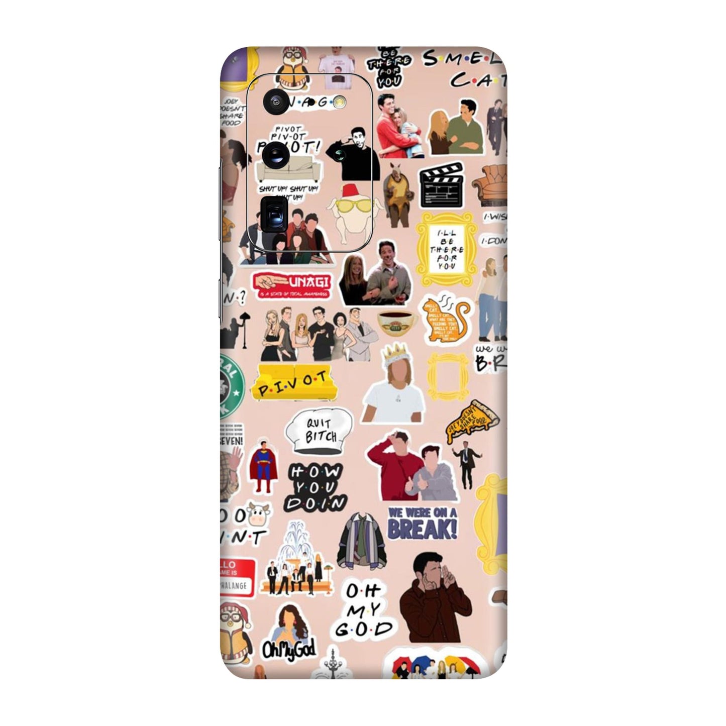 Ultimate Friends Sticker Bomb Mobile Skin For Samsung Galaxy S20 Ultra
