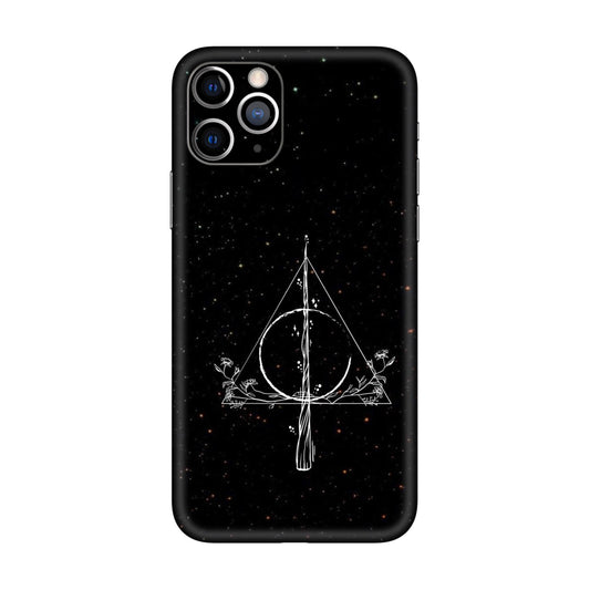 Floral Deathly Hallows Mobile Skin For iPhone 11 Pro