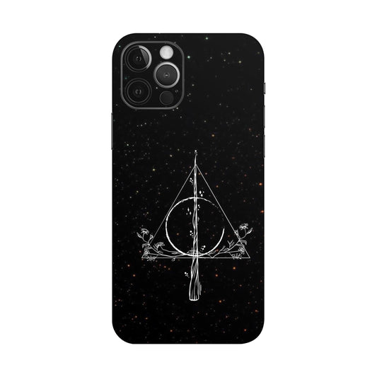 Floral Deathly Hallows Mobile Skin For iPhone 12 Pro Max
