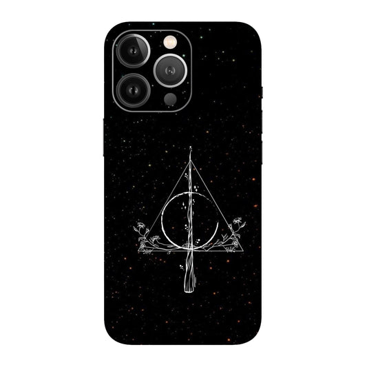 Floral Deathly Hallows Mobile Skin For iPhone 13 Pro Max