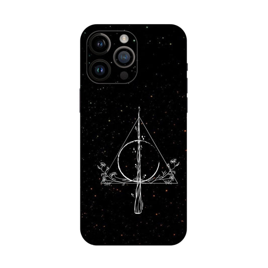 Floral Deathly Hallows Mobile Skin For iPhone 14 Pro Max