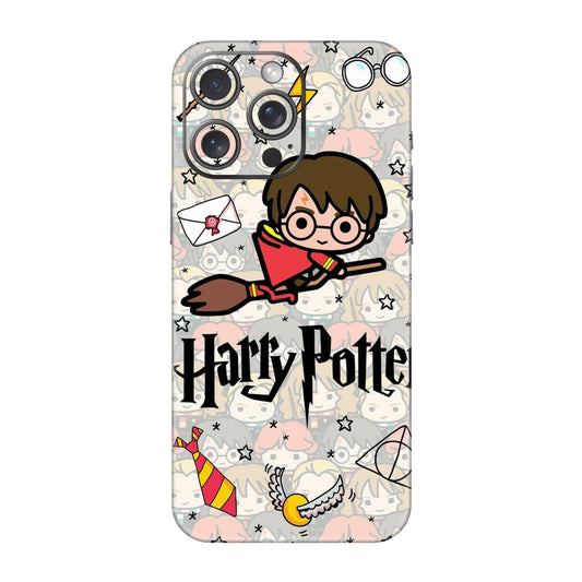Chibi Harry Potter Magic Icons Mobile Skin For iPhone 15 Pro Max