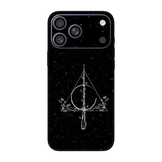 Floral Deathly Hallows Mobile Skin For iPhone 17 Pro Max