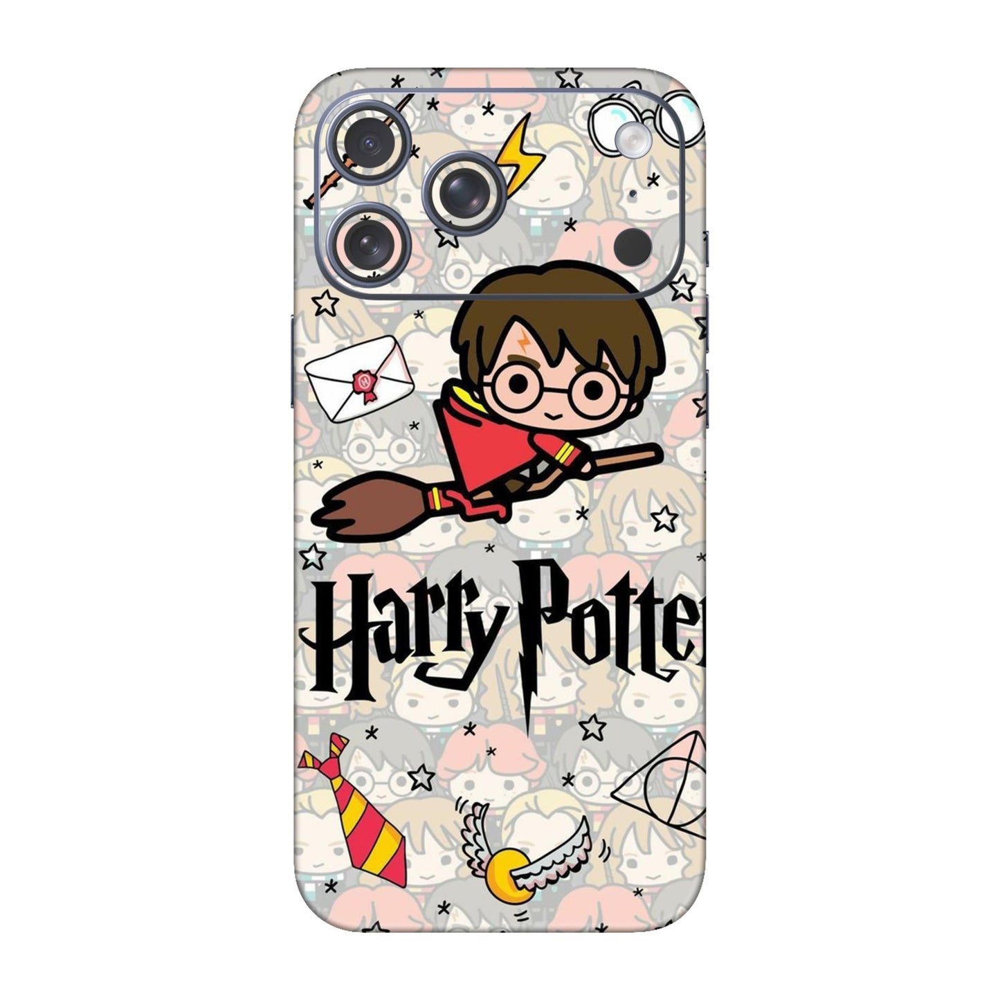 Chibi Harry Potter Magic Icons Mobile Skin For iPhone 17 Pro Max