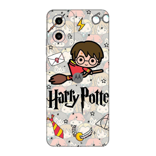 Chibi Harry Potter Magic Icons Mobile Skin For Motorola G34 5G