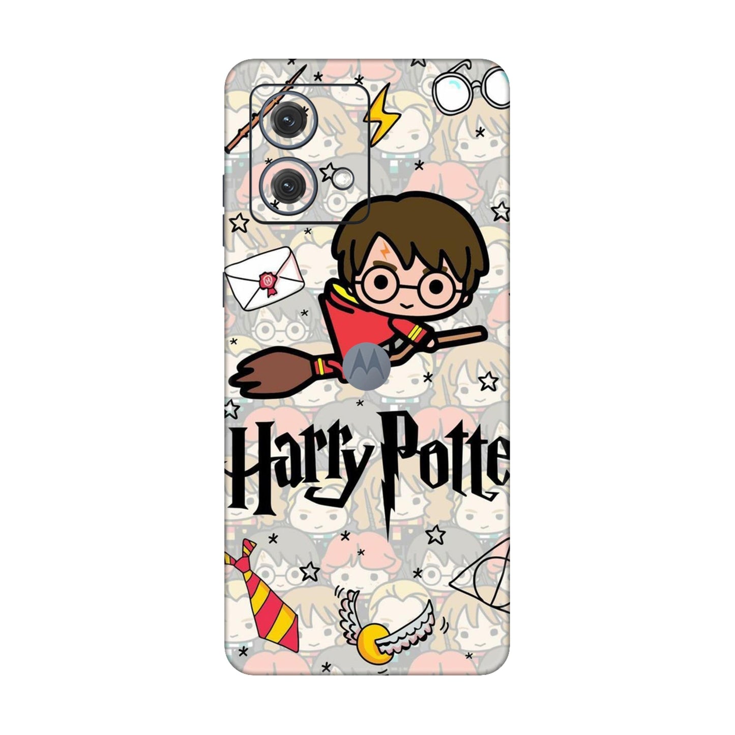 Chibi Harry Potter Magic Icons Mobile Skin For Motorola G84 5G