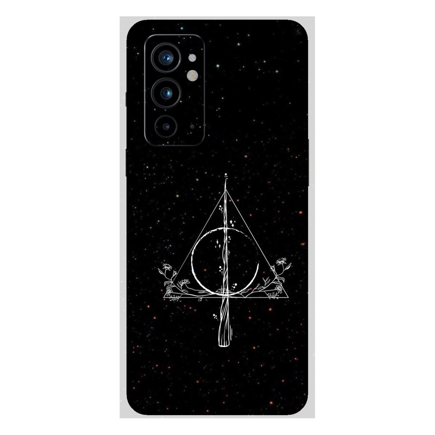 Floral Deathly Hallows Mobile Skin For OnePlus 9rt